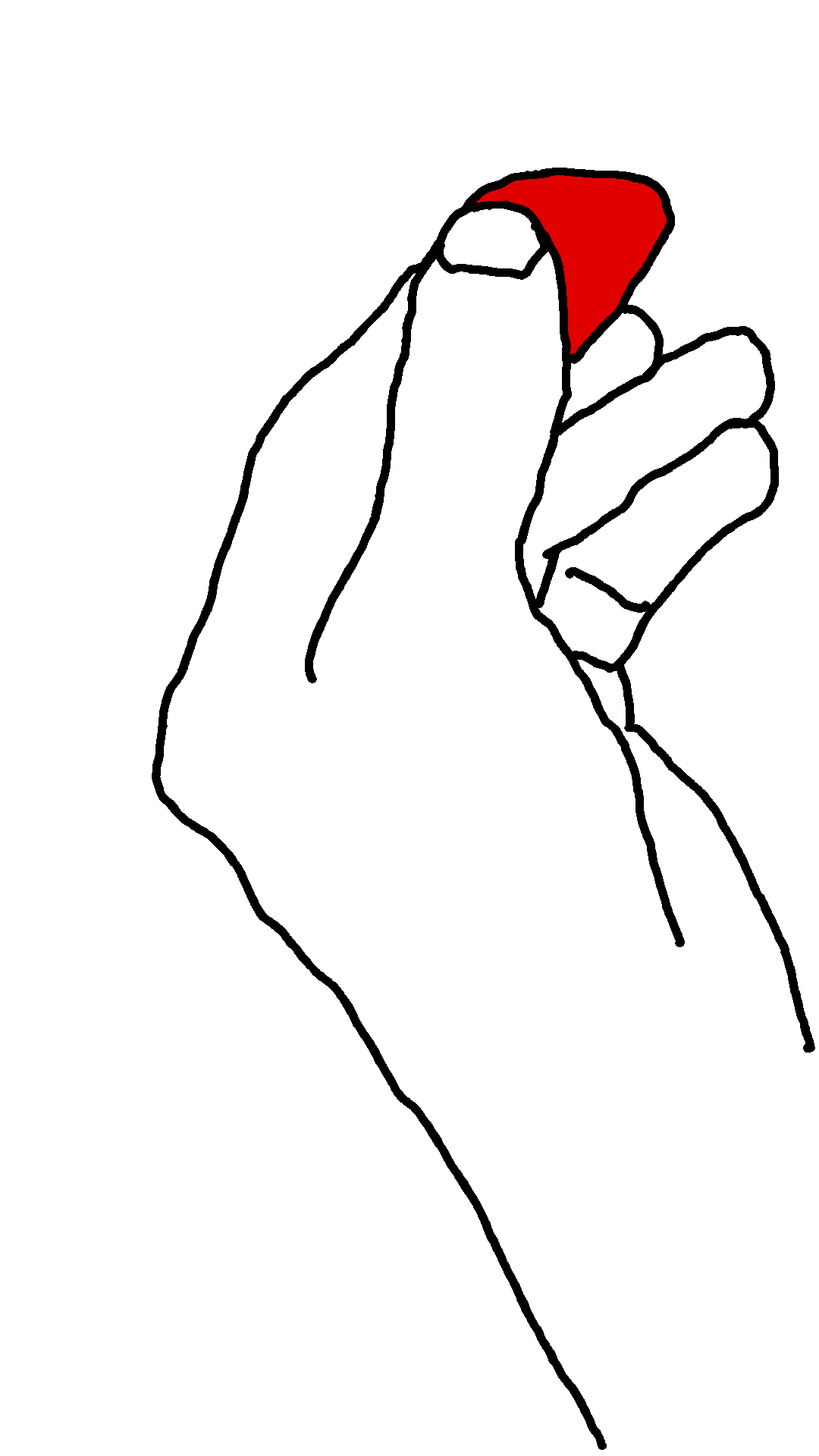 An image of a left hand.